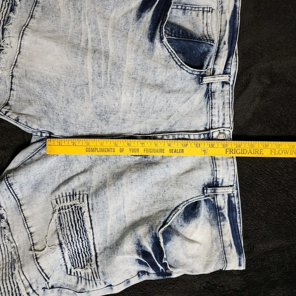 Bleecker & Mercer Mens Jeans Size 42x32 Slim Acid Wash Denim Distressed